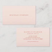 Carte De Visite Élégant minimal Blush Pink Gradient Professionnel (Devant / Derrière)