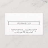 Carte De Visite Elegant Minimal Business Branding (Dos)