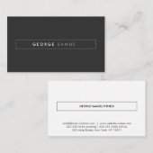 Carte De Visite Elegant Minimal Business Branding (Devant / Derrière)