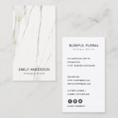 CARTE DE VISITE ÉLÉGANT MINIMAL CHIC MARBRE TEXTURE PROFESSIONNEL (Devant / Derrière)