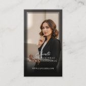 Carte De Visite Elegant Minimal Consulting Coach Photo QR Code (Devant)