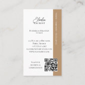 Carte De Visite Elegant Minimal Consulting Coach Photo QR Code (Dos)