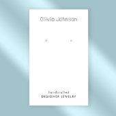 Carte De Visite Élégant minimal Élégant Chic Bijoux Écran d'oreill