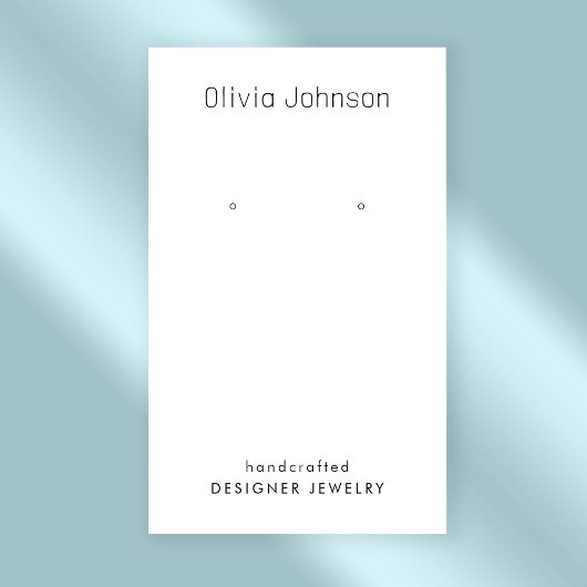 Carte De Visite Élégant minimal Élégant Chic Bijoux Écran d'oreill