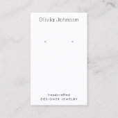 Carte De Visite Élégant minimal Élégant Chic Bijoux Écran d'oreill (Devant)