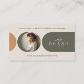 Carte De Visite Elegant Minimal Holistic Celestial Moon Photo Luxe (Devant)
