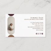 Carte De Visite Elegant Minimal Holistic Celestial Moon Photo Luxe (Dos)