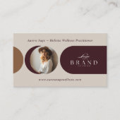 Carte De Visite Elegant Minimal Holistic Celestial Moon Photo Luxe (Devant)