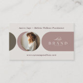 Carte De Visite Elegant Minimal Holistic Celestial Moon Photo Luxe (Devant)