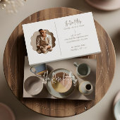 Carte De Visite Elegant Minimal Modern hand Made Pottery Photo