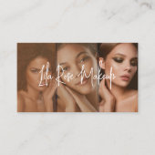 Carte De Visite Elegant Minimal Modern Makeup Artist Photo Collage (Devant)