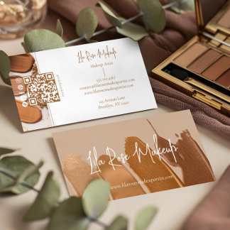 Carte De Visite Elegant Minimal Modern Makeup Artist Photo Collage