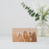 Carte De Visite Elegant Minimal Modern Makeup Artist Photo Collage (Debout devant)