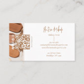 Carte De Visite Elegant Minimal Modern Makeup Artist Photo Collage (Dos)