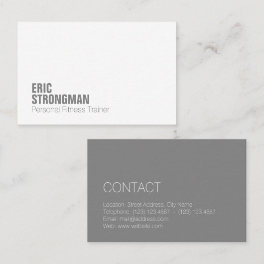 Carte De Visite Élégant minimal moderne (Devant / Derrière)