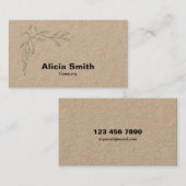 Carte de visite élégant minimal Premium Kraft (Devant / Derrière)