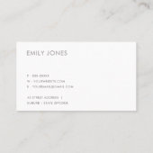 CARTE DE VISITE ÉLÉGANT MINIMAL ROSE D'OR MALADE (Dos)