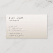 CARTE DE VISITE ÉLÉGANT MINIMAL ROSE GOLD SHIMMER (Dos)