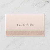 CARTE DE VISITE ÉLÉGANT MINIMAL ROSE GOLD SHIMMER (Devant)