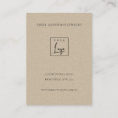 Carte De Visite Élégant minimal simple Coeur rose Bijoux Soins (Dos)