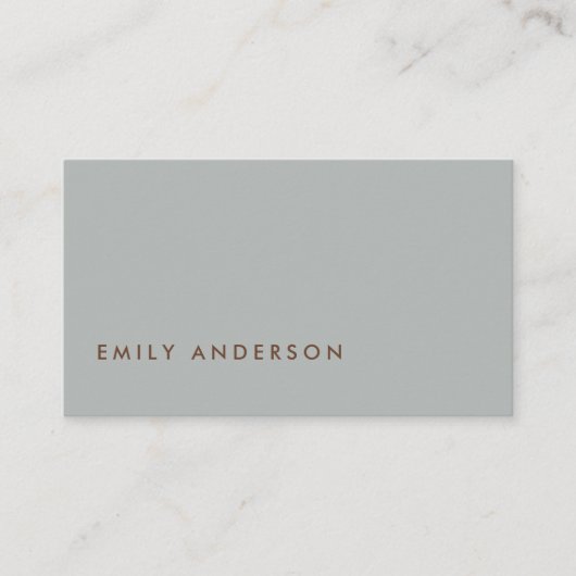 CARTE DE VISITE ÉLÉGANT MINIMAL SIMPLE MODERNE GRAY URBAN TENDANCE (Devant)