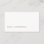 CARTE DE VISITE ÉLÉGANT MINIMAL SIMPLE MODERNE MARINE BLANCHE BLAN (Devant)