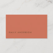 CARTE DE VISITE ÉLÉGANT MINIMAL SIMPLE TERRACOTTE MODERNE RUST (Devant)