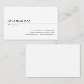 Carte De Visite Élégant minimalisme moderne Professionnel élégant (Devant / Derrière)