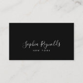 Carte De Visite Elegant Minimalist Black & White Professional (Devant)