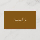 Carte De Visite Elegant Minimalist Business Card (Dos)