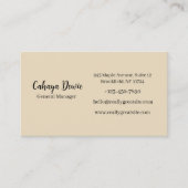 Carte De Visite Elegant Minimalist Business Card (Devant)