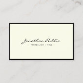 Carte De Visite Elegant Minimalist Calligraphy Script Luxury (Devant)
