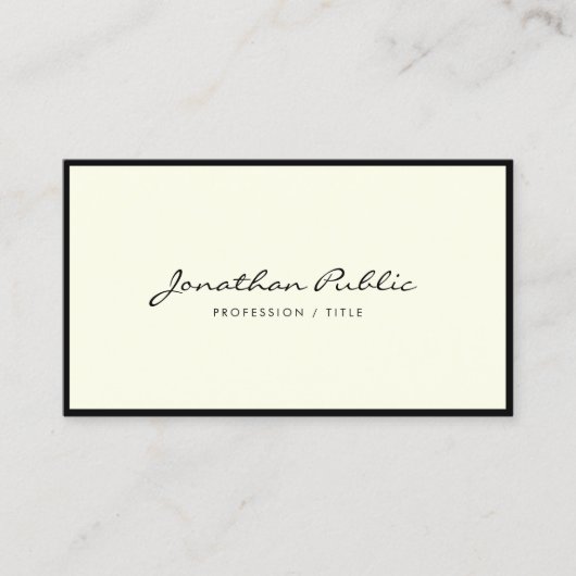 Carte De Visite Elegant Minimalist Calligraphy Script Luxury (Devant)