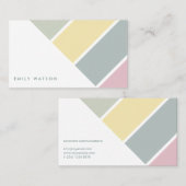 Carte De Visite Elegant minimalist modern feminine white card (Devant / Derrière)