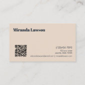 Carte De Visite Élégant minimaliste (Dos)