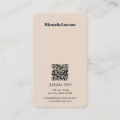Carte De Visite Élégant minimaliste (Dos)