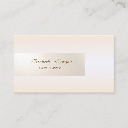 Carte De Visite Élégant minimaliste, brillant, Simple (Devant)