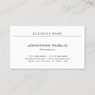 Carte De Visite Elégant minimaliste Design moderne tendance Plain