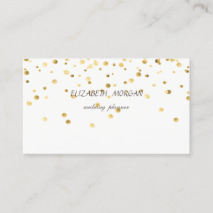 Carte De Visite Élégant minimaliste élégant, Faux Gold Confetti