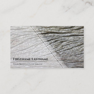Carte De Visite Elégant minimaliste en bois blanc style bois