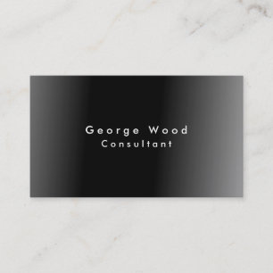 Carte De Visite Élégant minimaliste gris noir clair