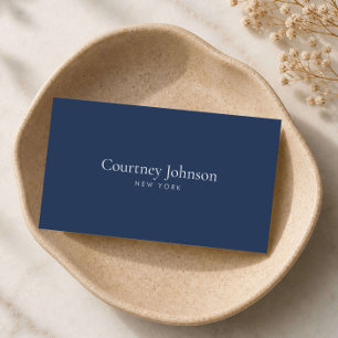 Carte De Visite Élégant Minimaliste Luxueux Boutique Bleu Marine