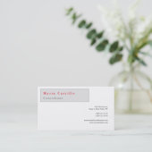 Carte De Visite Élégant minimaliste moderne (Debout devant)