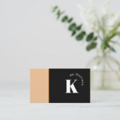 Carte de visite élégant minimaliste moderne (Debout devant)