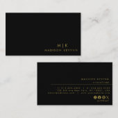 Carte De Visite Élégant minimaliste moderne (Devant / Derrière)