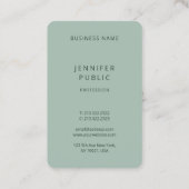 Carte De Visite Élégant minimaliste moderne Design Tendance Couleu (Dos)