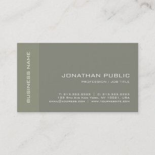 Carte De Visite Élégant minimaliste moderne Plain Luxe Professio