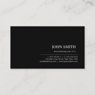 Carte De Visite Élégant minimaliste moderne professionnel noir cla