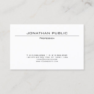 Carte De Visite Élégant Minimaliste Moderne Professionnel Personna