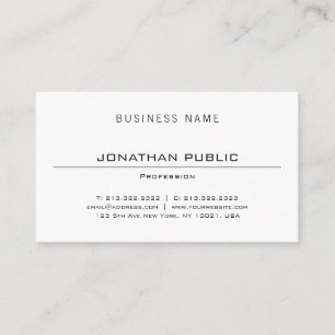 Carte De Visite Élégant minimaliste moderne professionnel Plain Ch